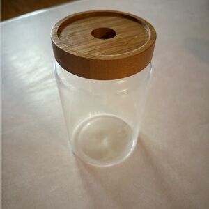 Glass Jar With Wood Lid
